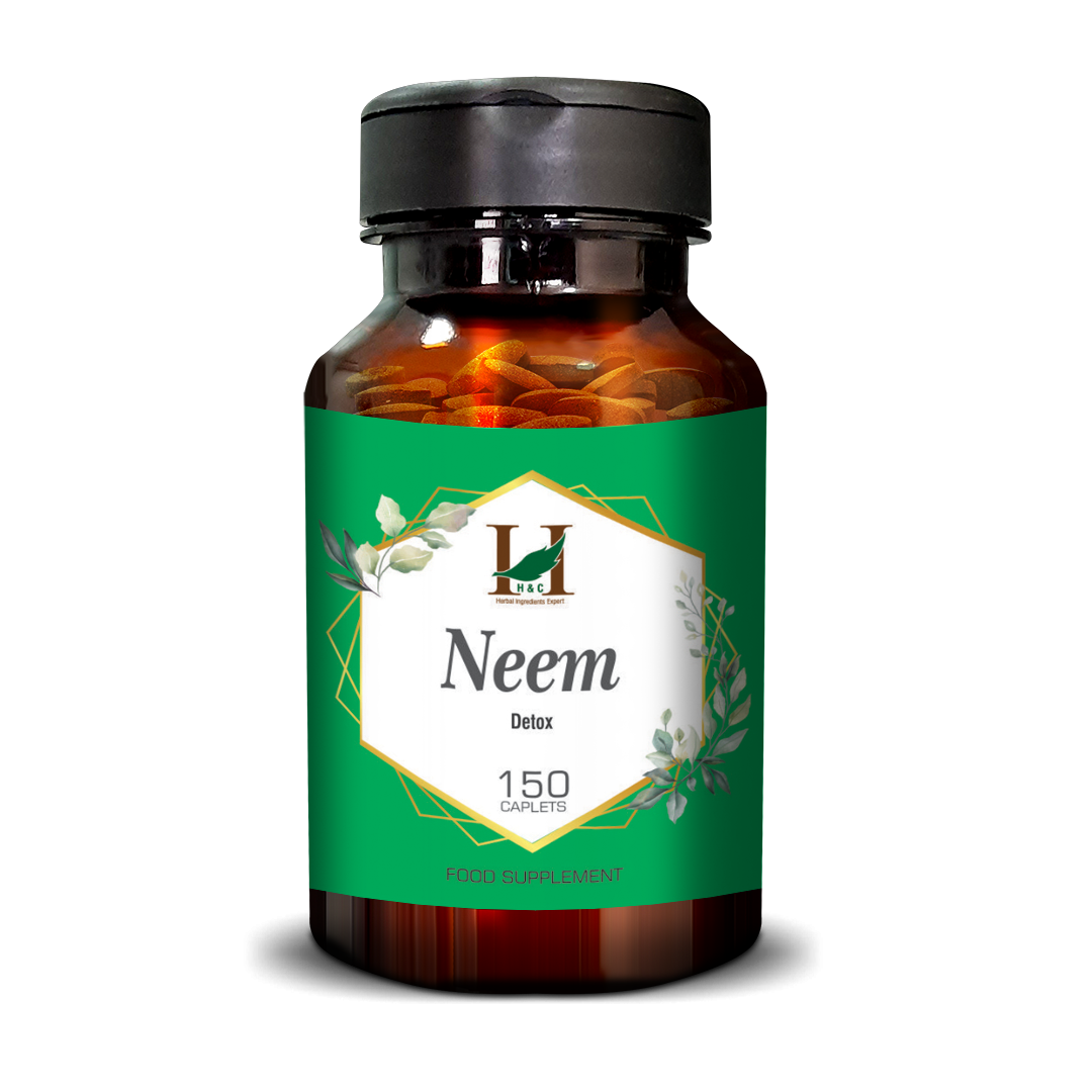 Neem Caplets - 750mg, 150 Counts
