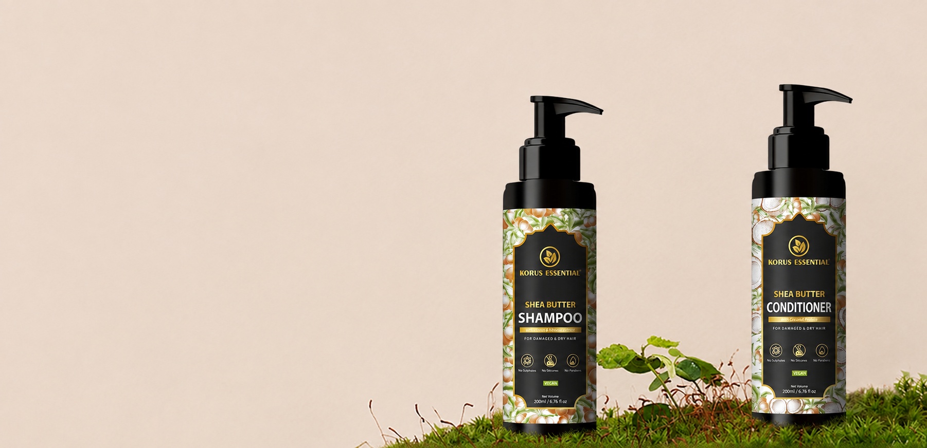 Shea Butter Shampoo and Conditioner for damaged and dry hair